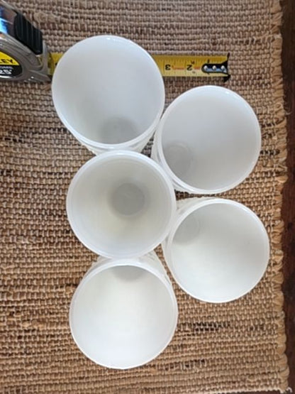Set Hob knob white glasses - 5