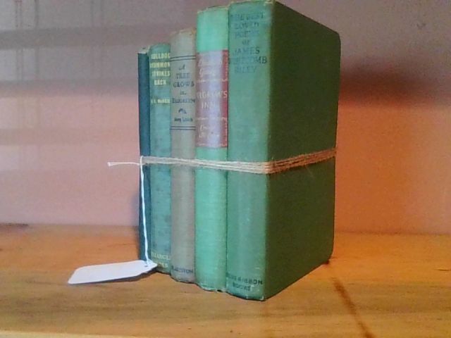 Green antique book stack (5), Variety
