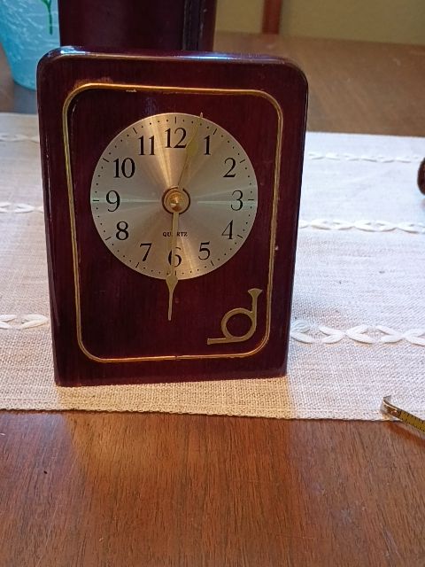 MCM mahogany clock 4" 6"