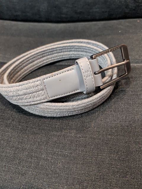 Grey under armour braided belt