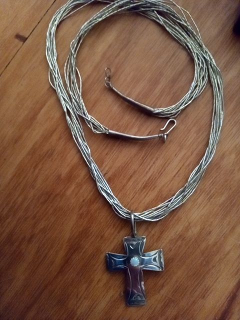 Sterling with opal Vintage Necklace