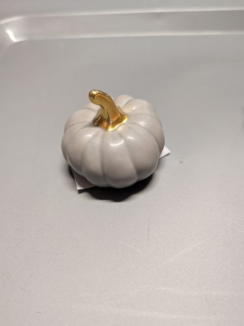 Grey Pumpkin Decor