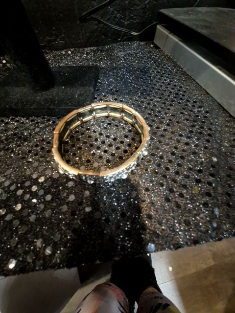 Brass Tone  Metal Bracelet, 8"