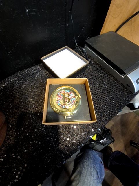 Gold Monet Compact Mirror "B", 2.75"