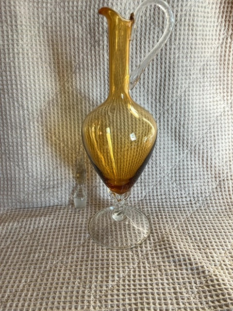 Amber Empoli Empoli Amber Glass Container, 19.5”
