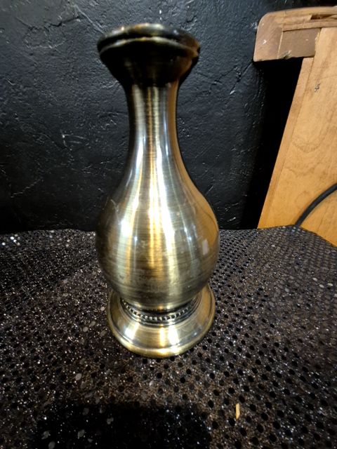 Brass  Candlestick Holder, 3.5" × 6.5"
