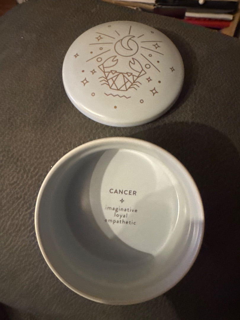 Pale Blue Urban Outfitters Cancer Trinket Dish