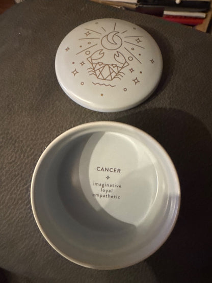 Pale Blue Urban Outfitters Cancer Trinket Dish