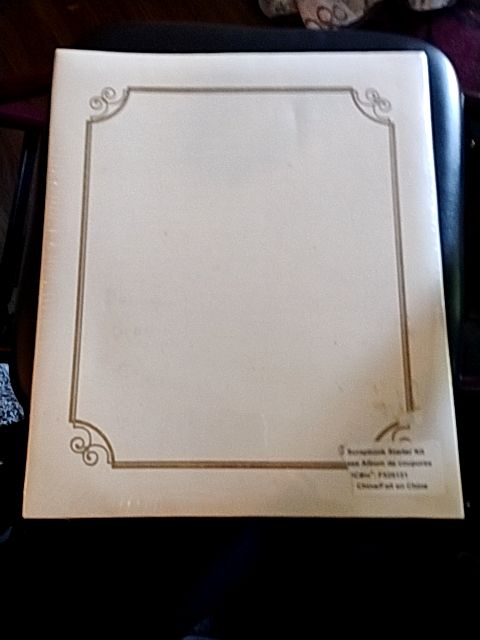 Cream W/ Gold Trim  Scrapbook Starter Kit