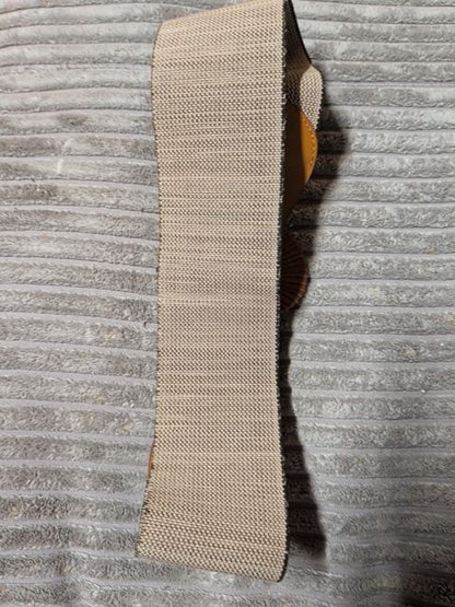 Tan Lauren Ralph Lauren Wide Woven Fashion Belt, M