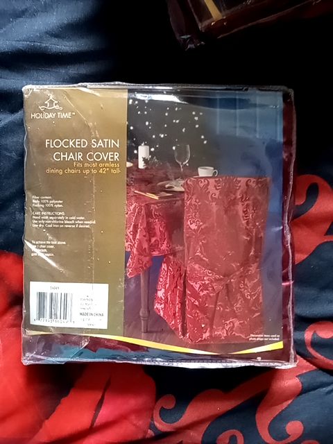 Maroon Holiday Tone Maroon velvet flocked chair covers -set of 4, 42" tall