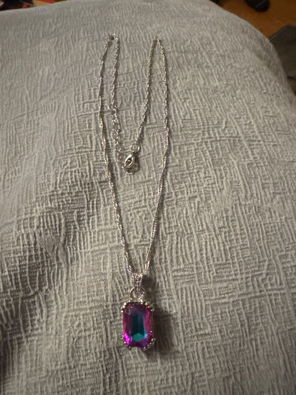 Hot pink Unknown Pink rhinestone necklace