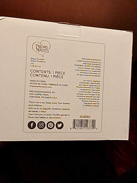 Light blue, tan, cream Precious Moments Precious Moments Figurine, 4 " H