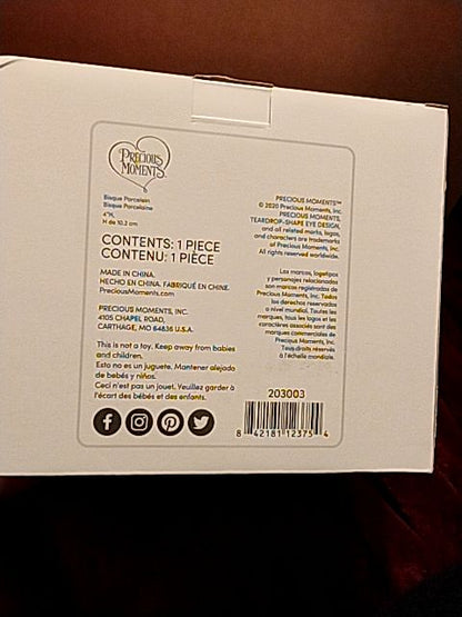 Light blue, tan, cream Precious Moments Precious Moments Figurine, 4 " H