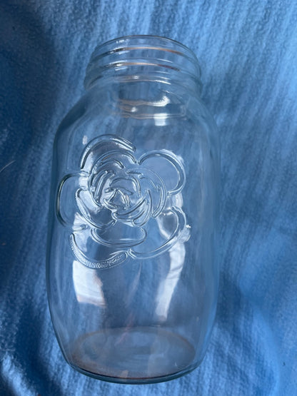 Vintage Bougs floral mason jar