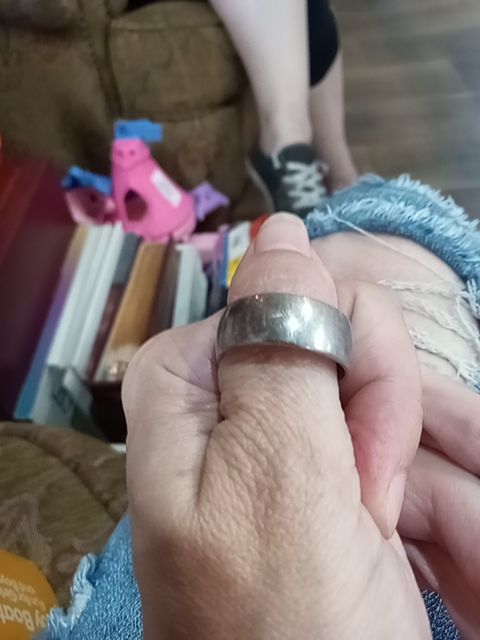 Sterling men's wedding band