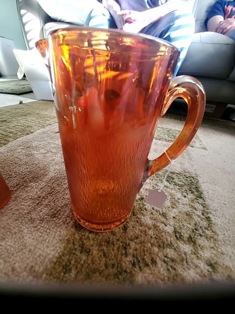 Jeannette glass tree bark merrigold pitcher