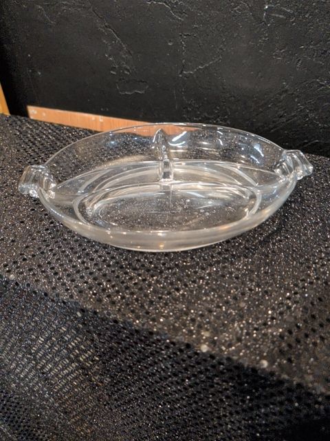 Divided glass dish