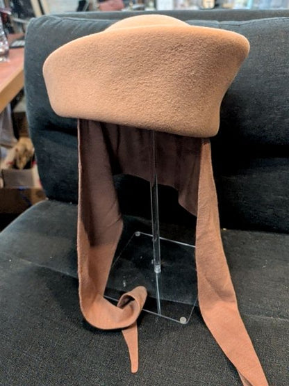 Elegant tan vintage hat
