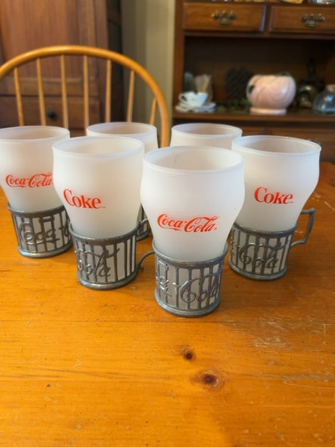 Vintage coca-Cola frosted glass