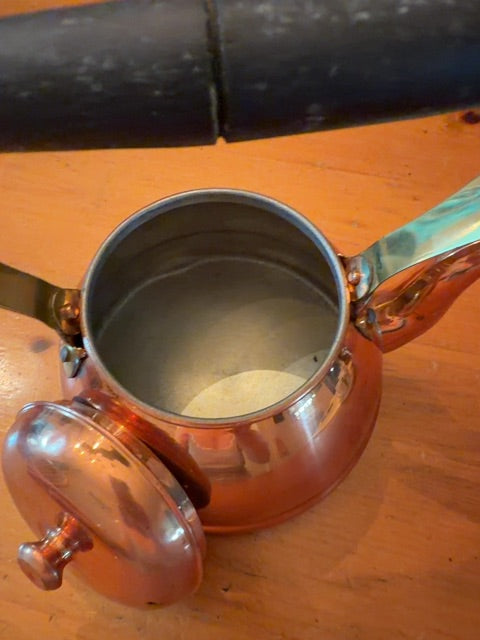 Vintage copper tea kettle