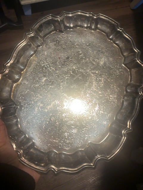 Footed Silver tray