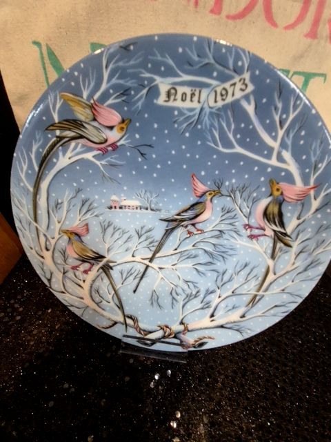 Blue Haviland France Noel 1973 • 4 Coly Birds, #4, 8.25"