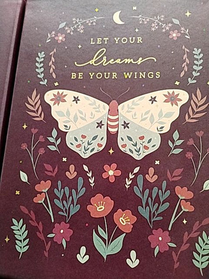 Burgundy Multi W Butterfly & Flowers Eccolo Journal