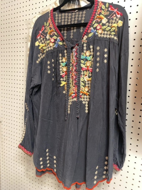 Multi on navy Johnny Was Divided tray, Xl
