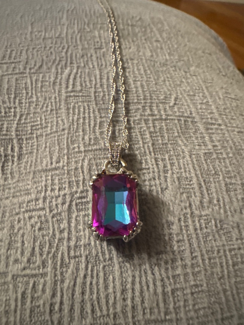 Hot pink Unknown Pink rhinestone necklace