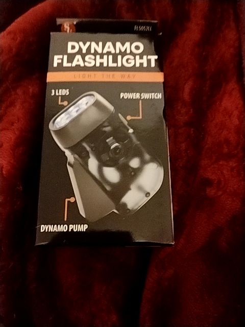 Black Box/Flashlight is Lt Gray and Charcoal  Dynamo Flashlight