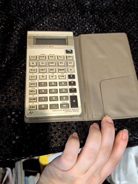 Vintage Texas Instruments BA II Executive Business Analyst Calculator