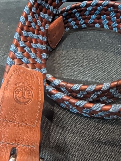 Torino Braided Leather & Linen Belt