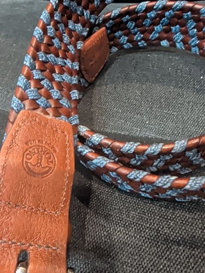 Torino Braided Leather & Linen Belt
