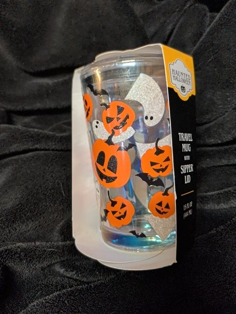 Glass Spooky Mug w/ travel lid