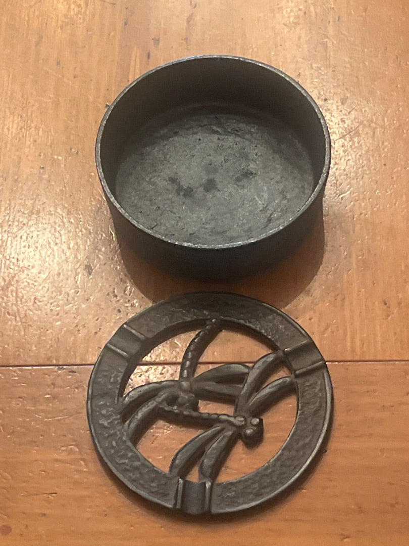 Dragonfly art deco ashtray, 5” W x 2” T