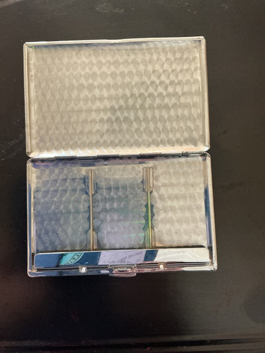 Silver Gibraltar Cigarettes case, 5.25”