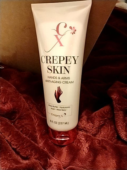 Cream and Fuscia C X by Concept Laboratories Inc. Crepey Skin Hand & Arms Cream, 8 FL OZ