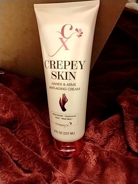 Cream and Fuscia C X by Concept Laboratories Inc. Crepey Skin Hand & Arms Cream, 8 FL OZ