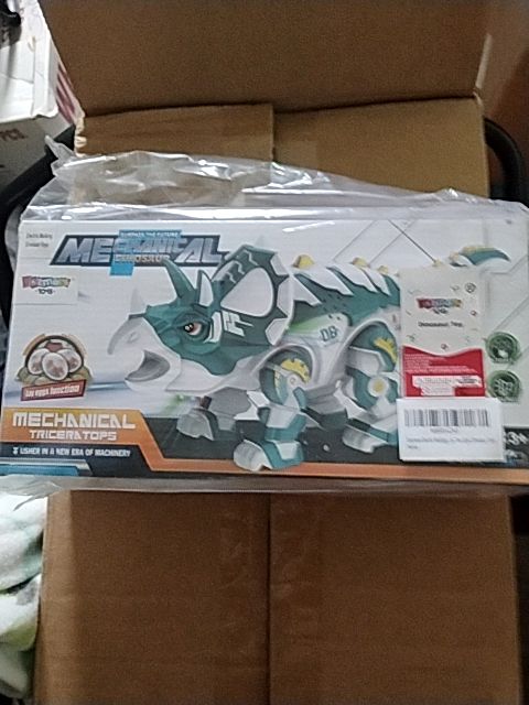 Blue and White  Electronic Walking Dinosaur