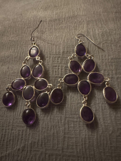 925 Amethyst Earrings