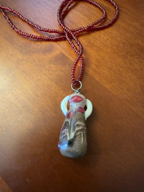 Glass woman necklace