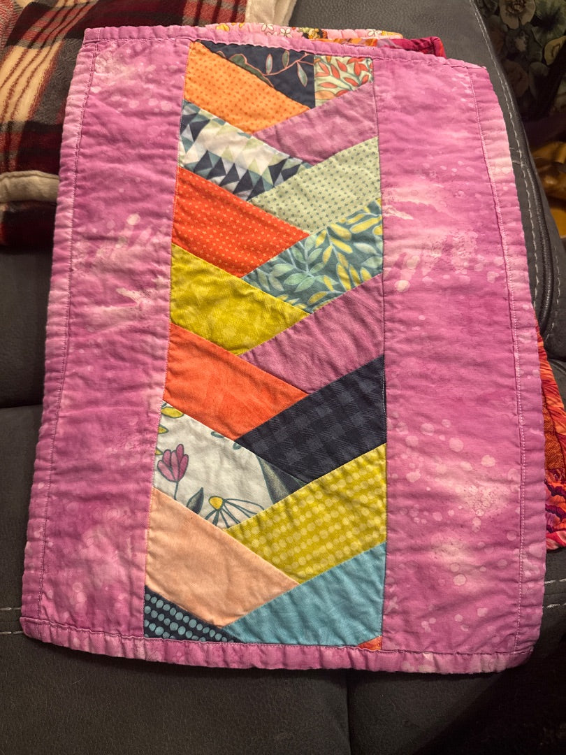 Purple & Multicolor Handmade Quilted Placemats