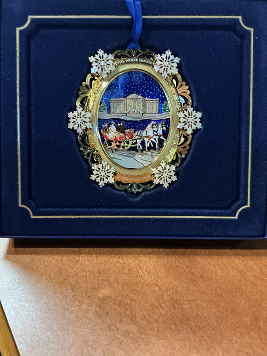 Blue silver gold The white house 2004 Ornament