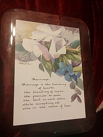 Floral Multi Hallmark Hallmark Musical Calligraphy Plaque, 8 X 10