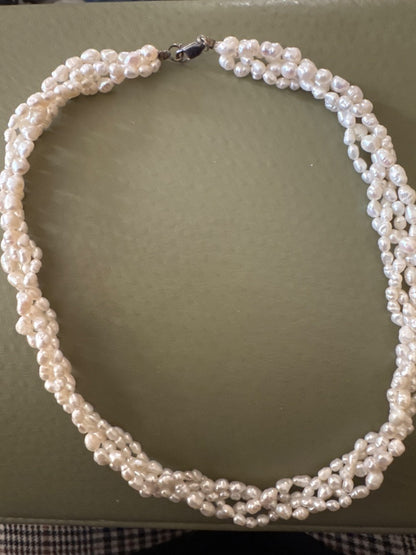 3 strand freshwater pearl choker