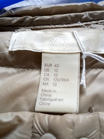 Beige  H&M women's puff jacket Beige, Medium