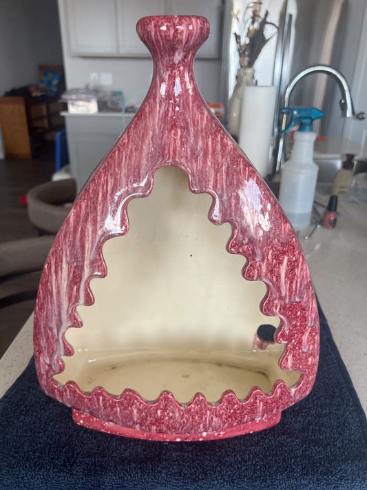 Maroon light up vase