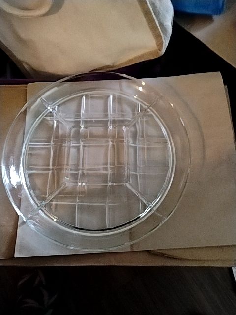 Clear glass Indiana Glass Indiana Glass Veggie serving tray