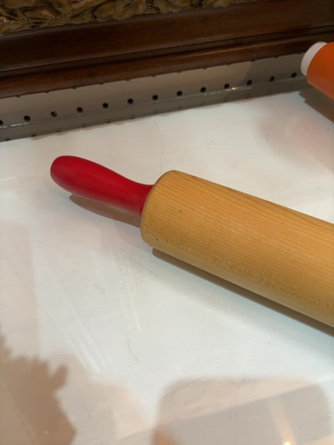 Red handle rolling pin